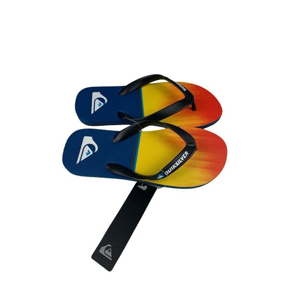 Quiksilver Boys Molokai Black/Orange Flip Flops - Picture 5 of 6